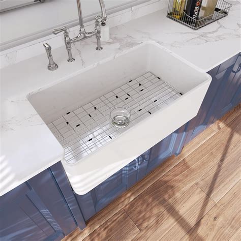 HOROW 33 Inch Single Bowl Kitchen Sinks Undermount Apron Front