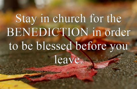 Why You Should Not Leave a Church Service Before the Benediction ...