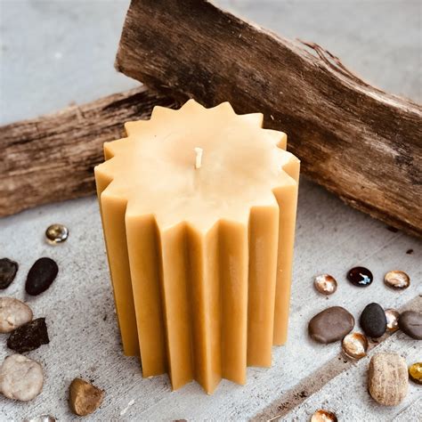 100 Pure Beeswax Pillar Candle 5 Wide Beeswax Pillar Candle Pure