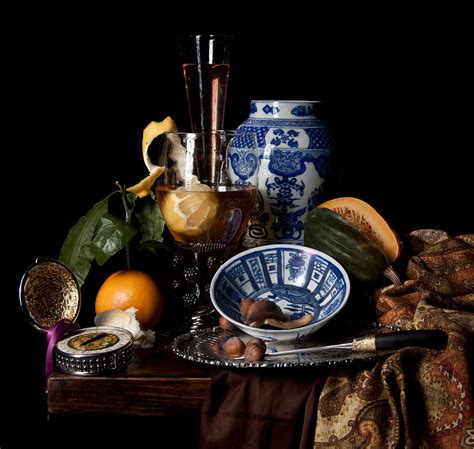 Kalf Still Life With Chinese Porcelain Pieces And Glassware