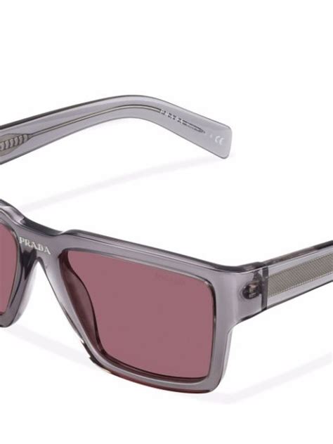 Prada Eyewear Runway Rectangle Frame Sunglasses Farfetch