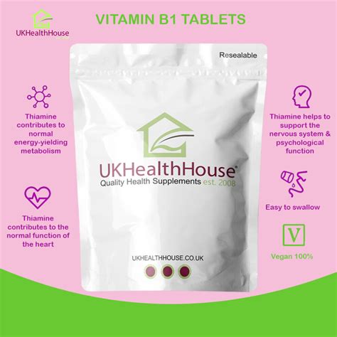 Vitamin B1 Thiamine 100mg X 30 Tablets High Strength Heart And Nervous