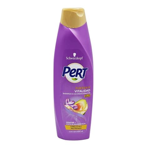 Shampoo Y Acondicionador Pert 2 En 1 Fuerza Y Vitalidad 650 Ml Walmart