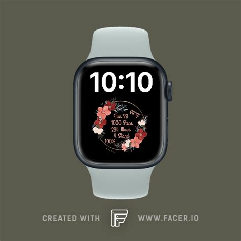 Linlay Designs™ Christmas Flowers Watch Face For Apple Watch