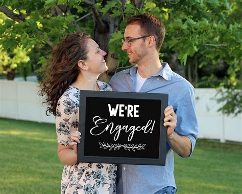 Engagement Photo Prop Save The Date Sign Wedding Announcement Sign