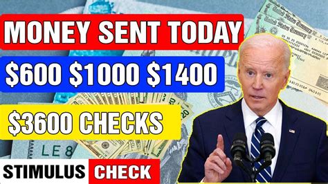 STIMULUS CHECK UPDATE NEW 600 1000 1400 3600 CHECKS Fourth