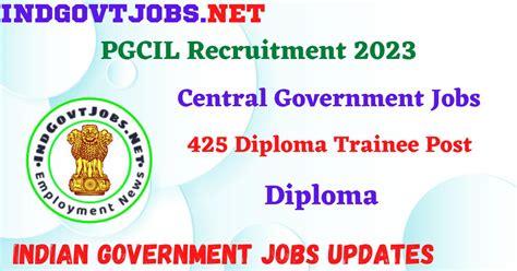 PGCIL Recruitment 2023 425 Diploma Trainee Post Apply Online