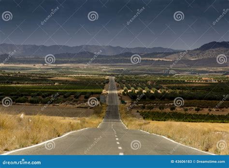 Long road stock image. Image of landscape, away, road - 43606183