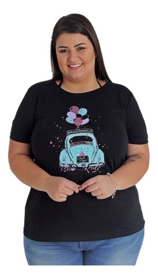 Camiseta Branca Plus Size Feminina Mercadolivre 📦