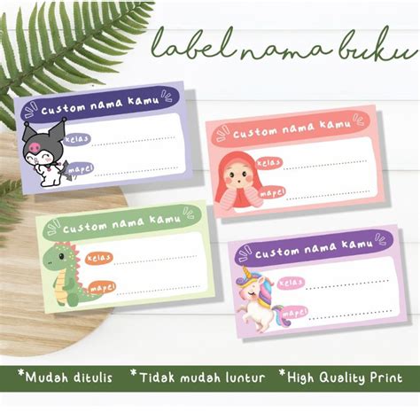 Jual ISI 20 PCS Stiker Mapel Label Buku Pelajaran Sekolah Stiker