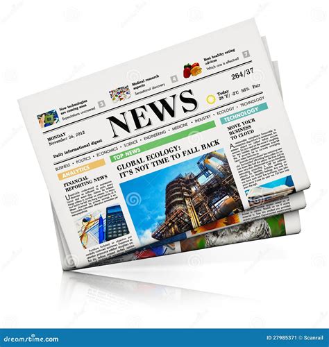 Newspapers Stock Illustration Illustration Of Mass Isolated