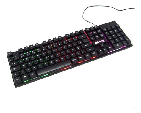 Teclado Gamer Luminoso Led Pc Semi Mec Nico Neon Usb Knup T R