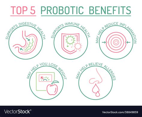 Benefits Probiotics Landscape Poster Royalty Free Vector