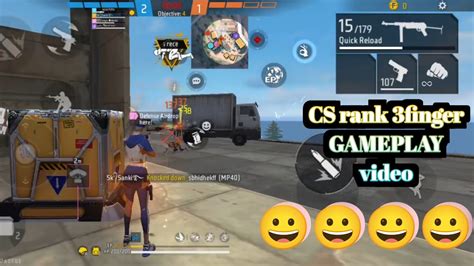 Freefire Mobile Game Play Video Cs Ranked Khatarnak Game Play Video 3finger Youtube