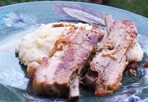 poitrine de porc doucement cuite puis grillée à la fois fondante et