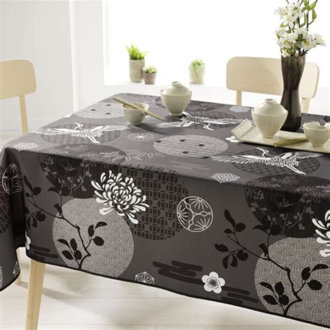 Nappe Rectangulaire Anti T Che Grise Et Noir Mycazza