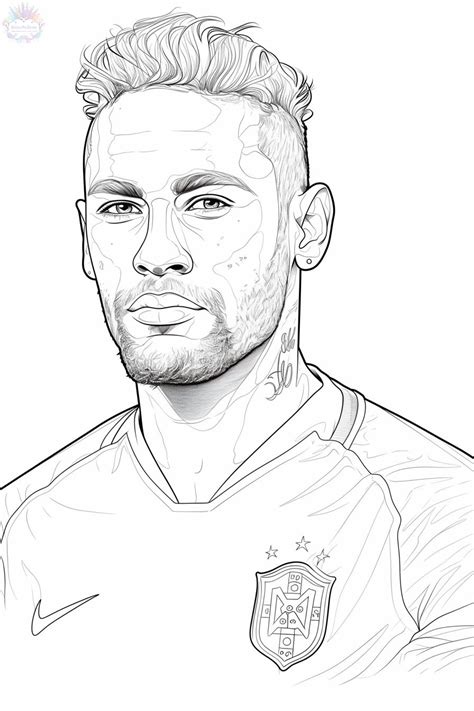 Neymar Coloring Pages Free Images To Print And Color