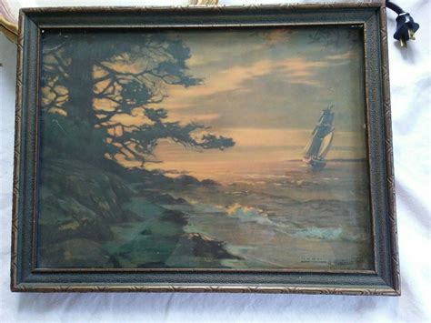 S Rare Antique Hy Hintermeister Print Period Wood Frame Litho