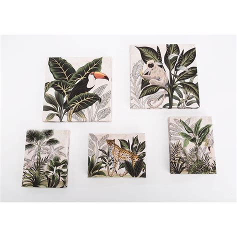 Lot De 5 Toiles Jungle Ambiance And Styles