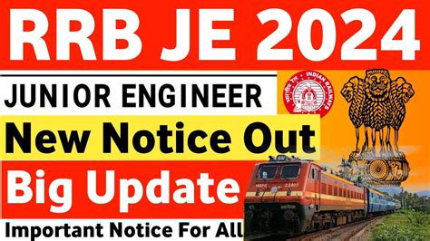 Rrb Je Notification New Notice Out Rrb Je Vacancy Rrb Je