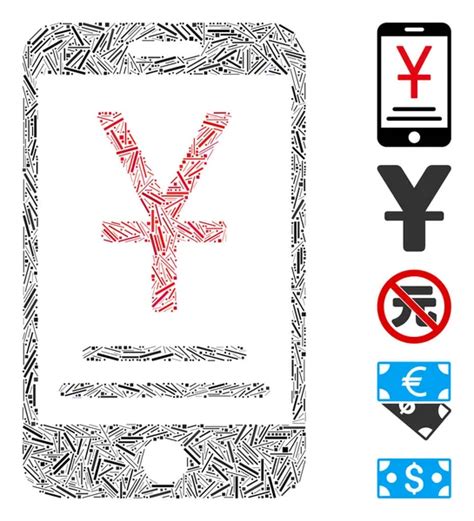 Dash Mosaic Based On Yuan Mobile Payment Icon Mosaic Vector Yuan