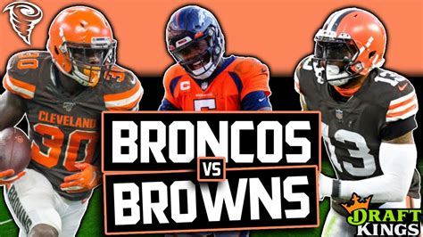 Draftkings Showdown Week Thursday Night Picks Broncos Vs Browns Nfl