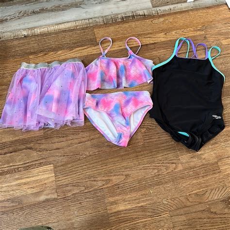 Speedo Swim Girls Swimsuit Bundle Size 8 Poshmark