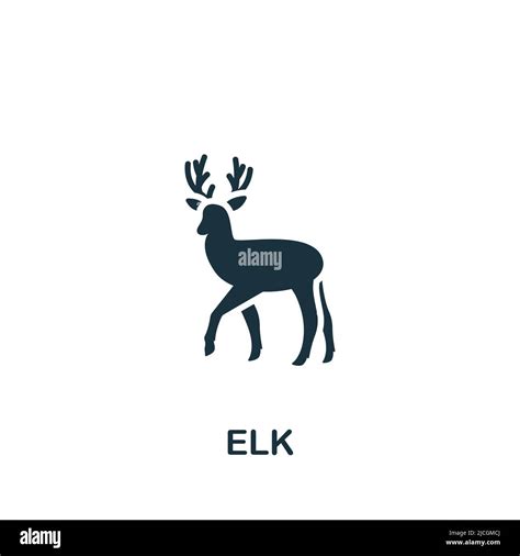 Elk Icon Monochrome Simple Icon For Templates Web Design And