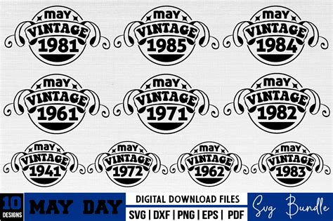 May Svg Bundle Graphic By Binasvgbundle Creative Fabrica