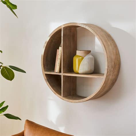 Round Shaped Wood Wall Shelves 26 West Elm