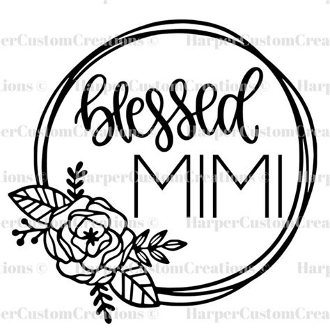 Blessed Mimi SVG Mimi Sayings Grandma Svg Mimi Shirt - Etsy