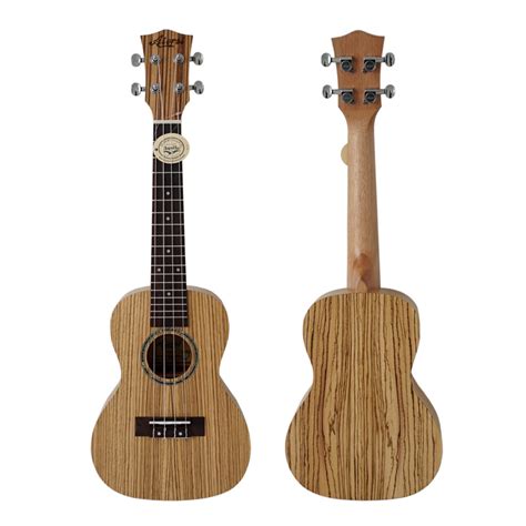 Aiersi Brand 21 Inch Soprano Ukulele Zebrawood Ukelele For Sale China High Quality Ukulele And