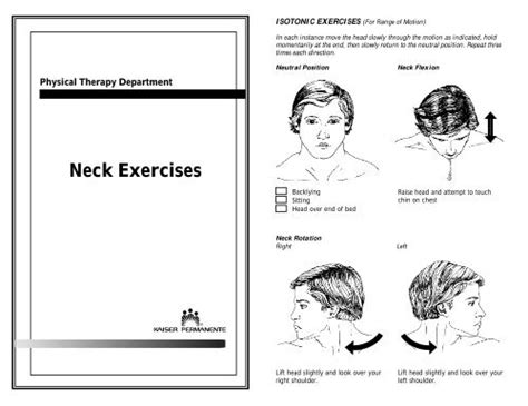 Neck Exercises: range of motion, isometrics - permanente.net