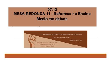 Reformas no Ensino Médio em debate YouTube