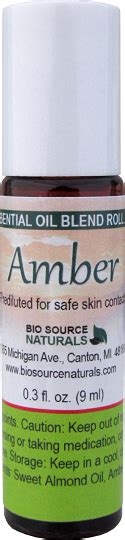 Buy Amber Pure Essential Oil Roll On Biosource Store Bio Source Naturals