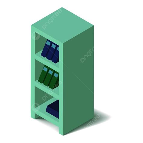 Isometric Bookcase Vector Hd Images Bookcase Icon Vector Isolated