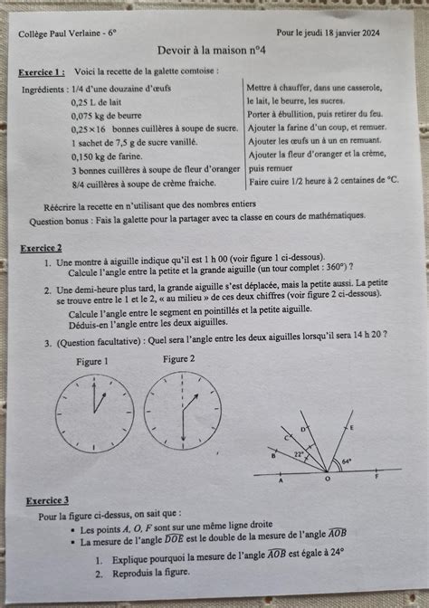 bonjour Merci de m aider sil vous plaît pour mon DM de Math merci d