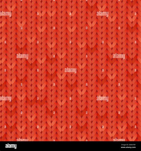 Knitted Vector Seamless Pattern Red Merino Wool Knit Texture