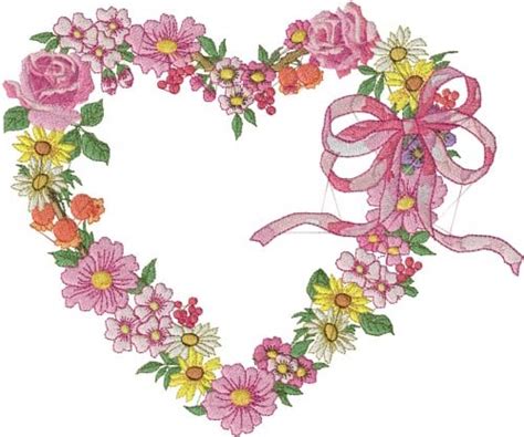 Free Floral Heart Embroidery Design Annthegran