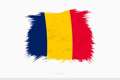 Grunge Flag Of Chad Vector Abstract Grunge Brushed Flag Of Chad