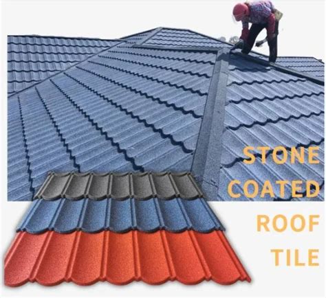 Coated Clay Aluminium Zinc Steel Roofing Shingles Sheet Stone Metal