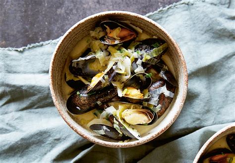 Porthilly Mussels With Leek Cider And Clotted Cream Food Magazine