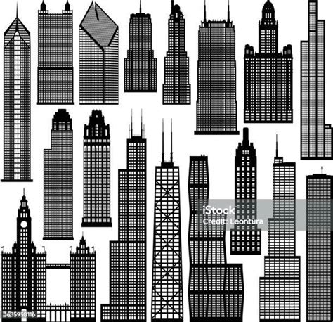 Chicago Buildings Stock Illustration - Download Image Now - Chicago ...