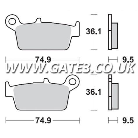 Yamaha Yz Sbs Si Sintered Rear Brake Pads Gate