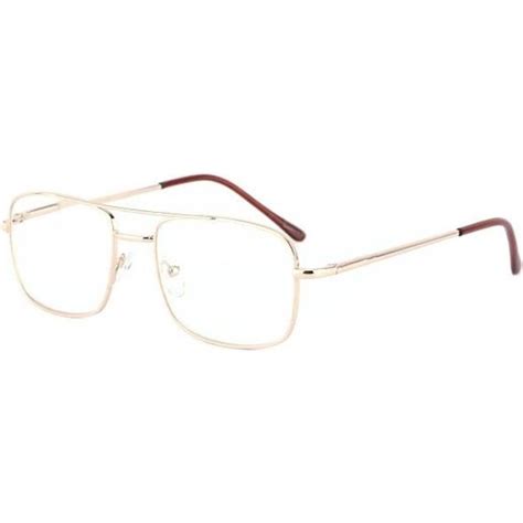 Lunettes de Lecture Homme Métal Doré Hugh 2 Dioptrie Jaune