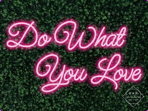 Do What You Love X In Neon Sign Aesthetic Tiktok Room Etsy