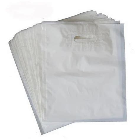 Plain Milky White LDPE Plastic D Cut Bag Shape Rectangular At Rs 130