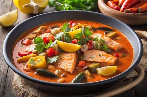 Estofado De Pescado Plato Tradicional En Brasil Moqueca Baiana De Peixe