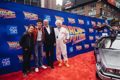 Michael J Fox And Christopher Lloyd Attend Back To The Future On Broadway Broadway Direct