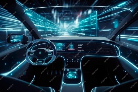 Premium Ai Image Modern Smart Car Technology Intelligent System Using